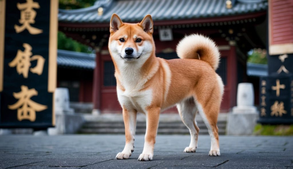 Cachorro Shiba fazendo pose para foto