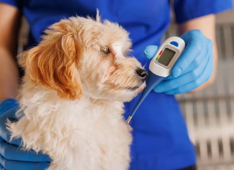 Sinais de um cachorro com febre