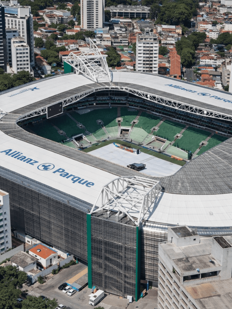 Vista do Allianz Parque em Perdizes na zona oeste de São Paulo