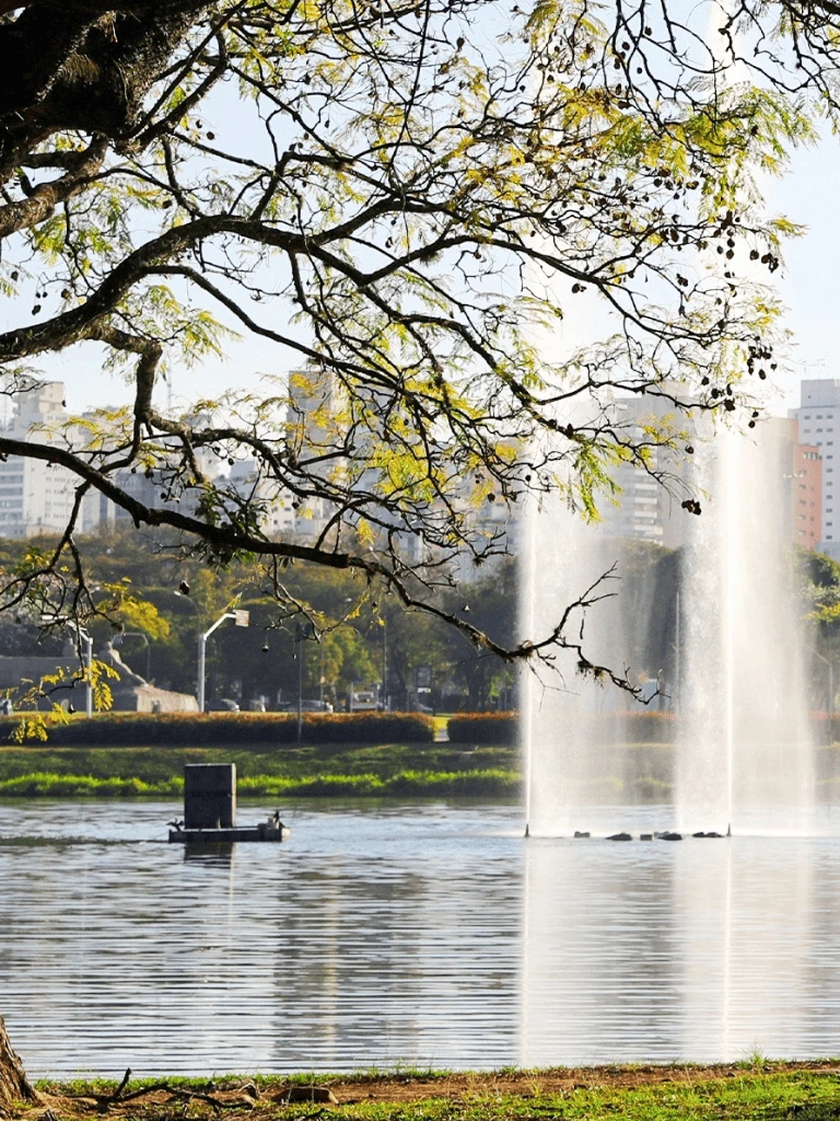Parque Ibirapuera localizado na Zona Sul de São Paulo