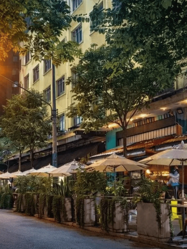 Bairro Vila Buarque na região central de São Paulo com ambiente urbano e cultural