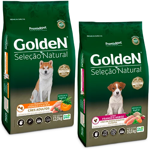 Ração Golden Seleção Natural Mini Bits para cães de porte pequeno